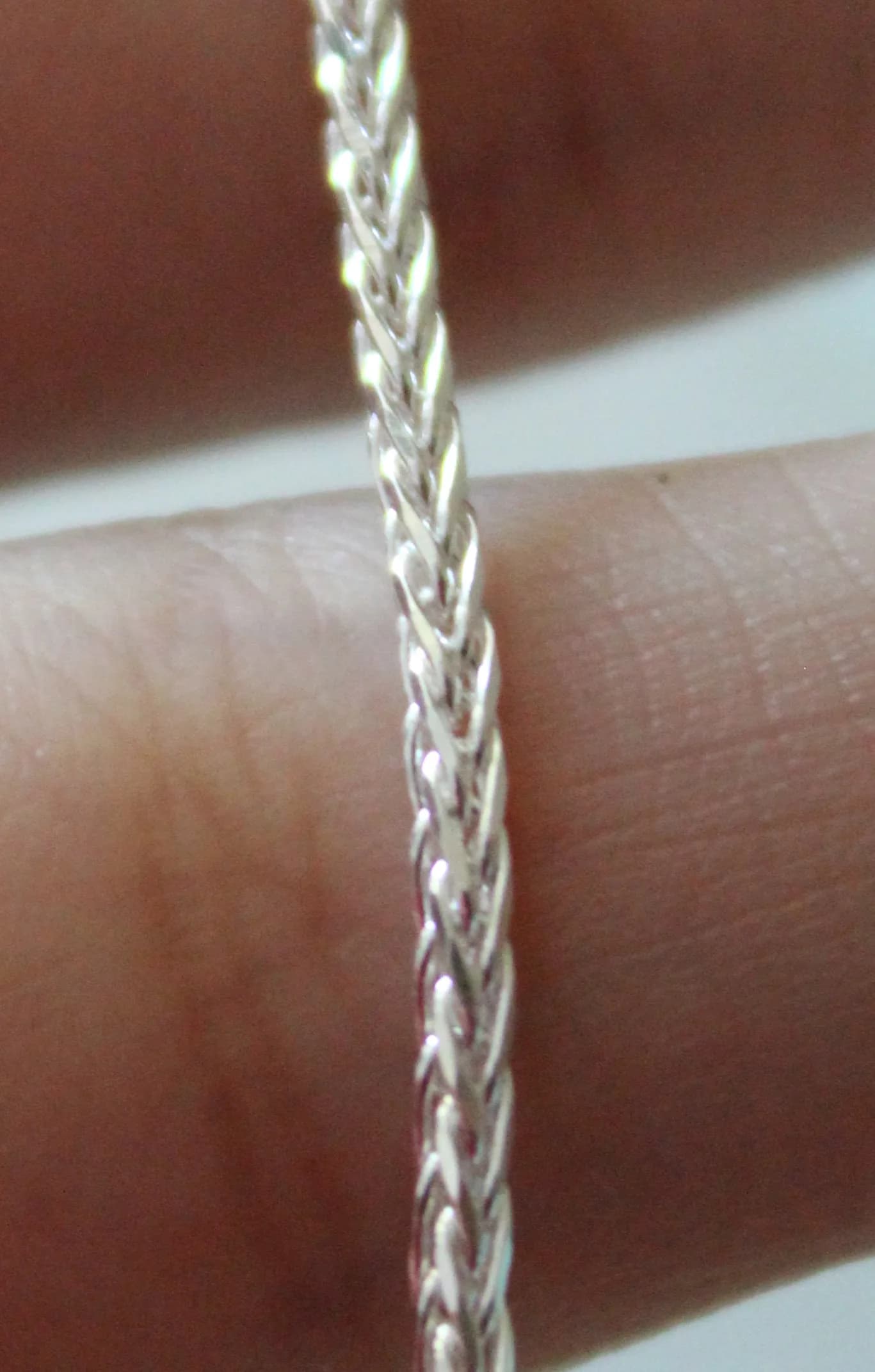 Cadena la cadena Espiga de plata de ley 925